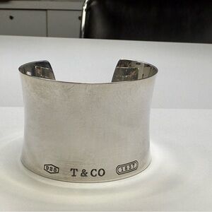 Tiffany & Co. 1837 Sterling Silver Wide Cuff Bracelet